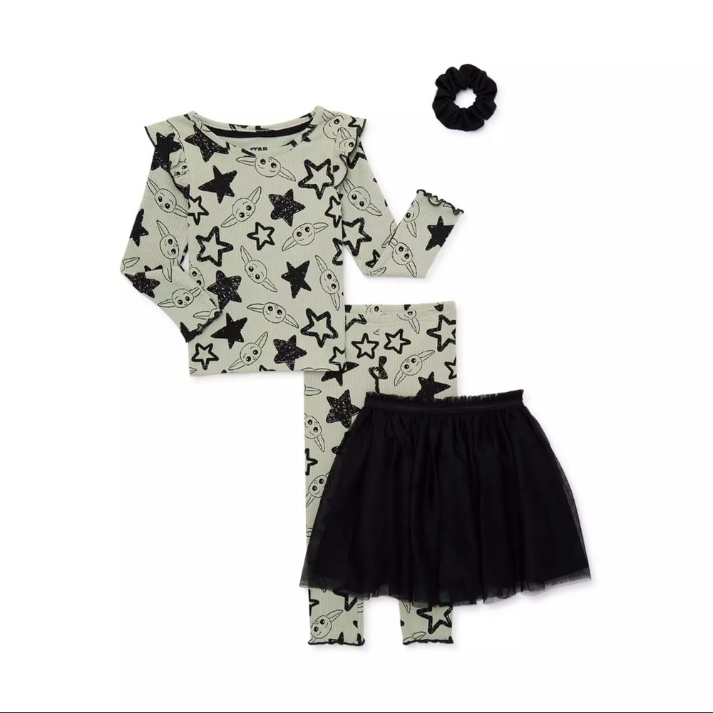 Star Wars Mandalorian Toddler Girl 4 Pc Set